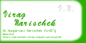 virag marischek business card